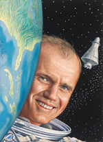 Blog_discovery_glenn_portrait Painted portrait of John Glenn