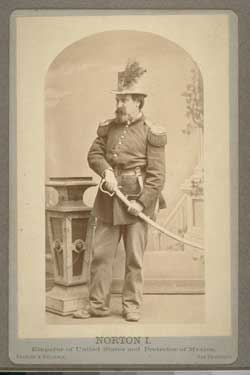 Joshua A. Norton in uniform, with sword