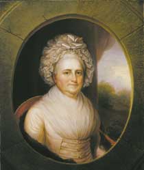 Painted portrait of Martha Washington