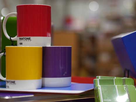 Mugs for sale at the museum store