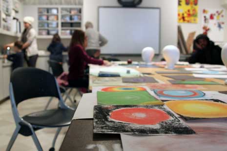 Art materials at Open Studio Fridays