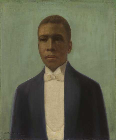 Painted portrait of Paul Laurence Dunbar