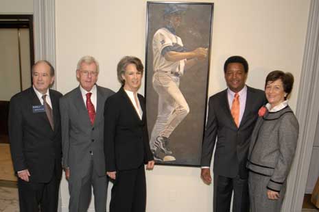 Group photo at Pedro Martinez portrait dedication ceremony