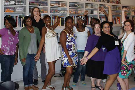 Group photo of "Portaits Alive!" teens