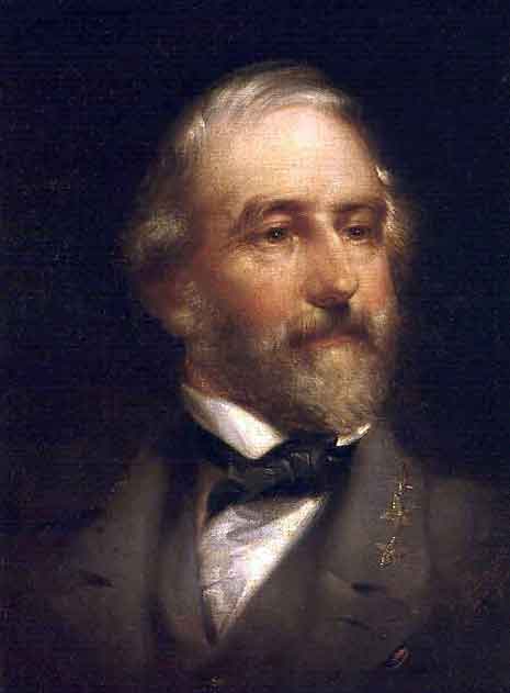 Painted portrait of Robert E. Lee