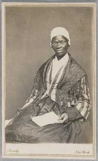 Blog_freedoms_light_truth Photograph portrait of Sojourner Truth, sitting and holding papers