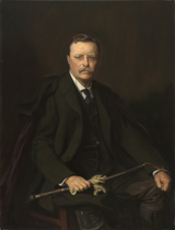 Painted portrait of Theodore Roosevelt