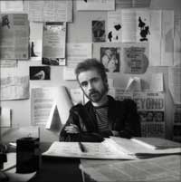 Blog_trivia_tcboyle Black and white photograph of T.C. Boyle
