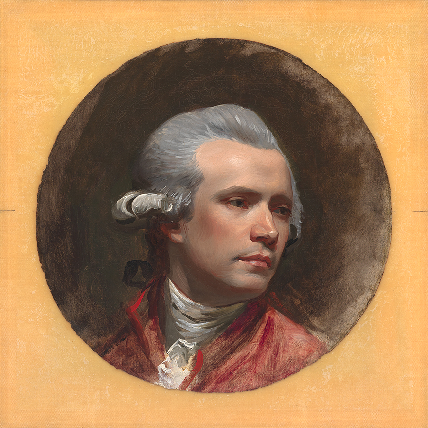 Rondel portrait of an 18th century man