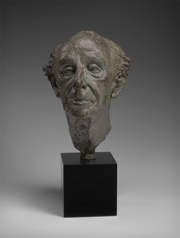 head-length bronze portrait of a man