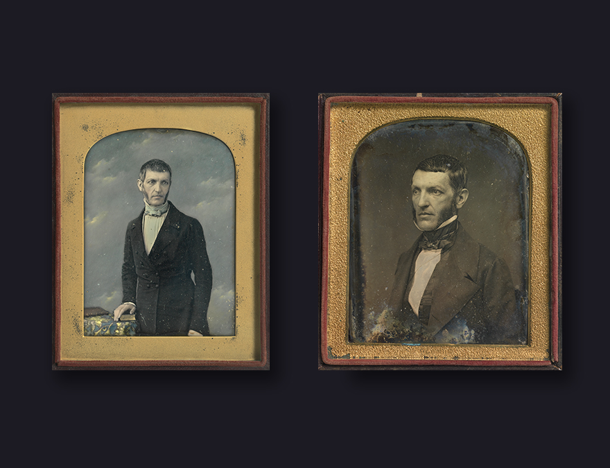 Two daguerreotype portraits of George Bancroft