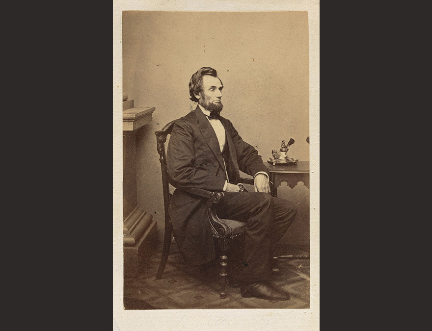 Seated man facing right (Abraham Lincoln