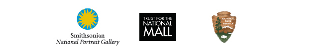logos for the  National Portrait Gallery, Trust for the National Mall and National Park Service