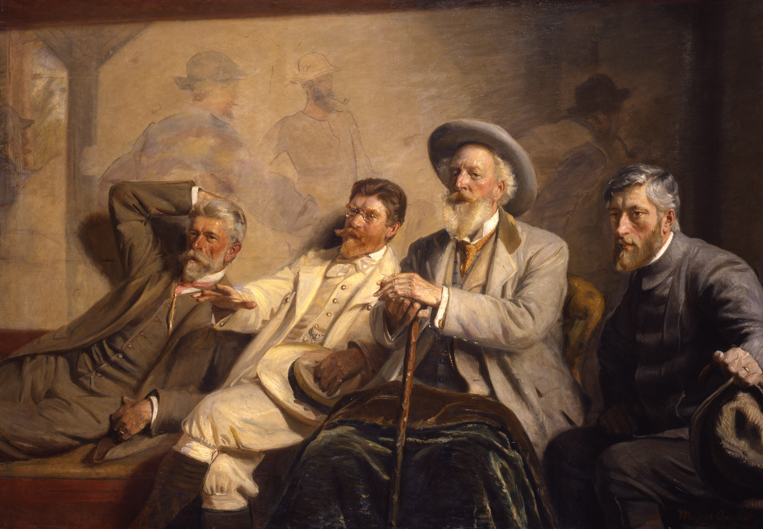 group of men at a table