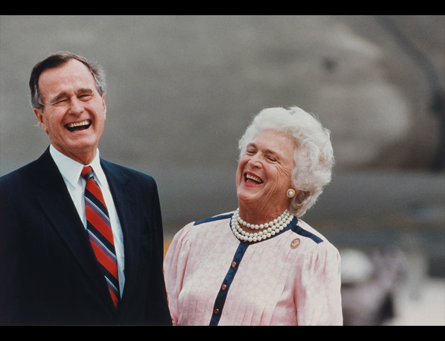 Man and woman laughing together