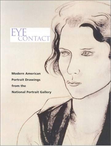 Book cover for "Eye Contact" with drawing of a woman's face 