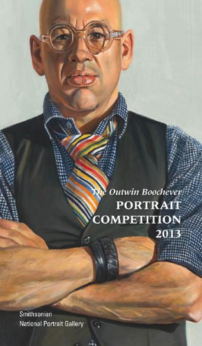 Book cover with painted portrait of a man folding his arms