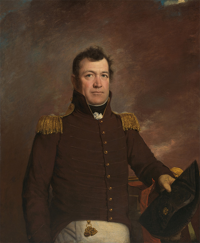 waist length portrait of a 19th century man in military clothing