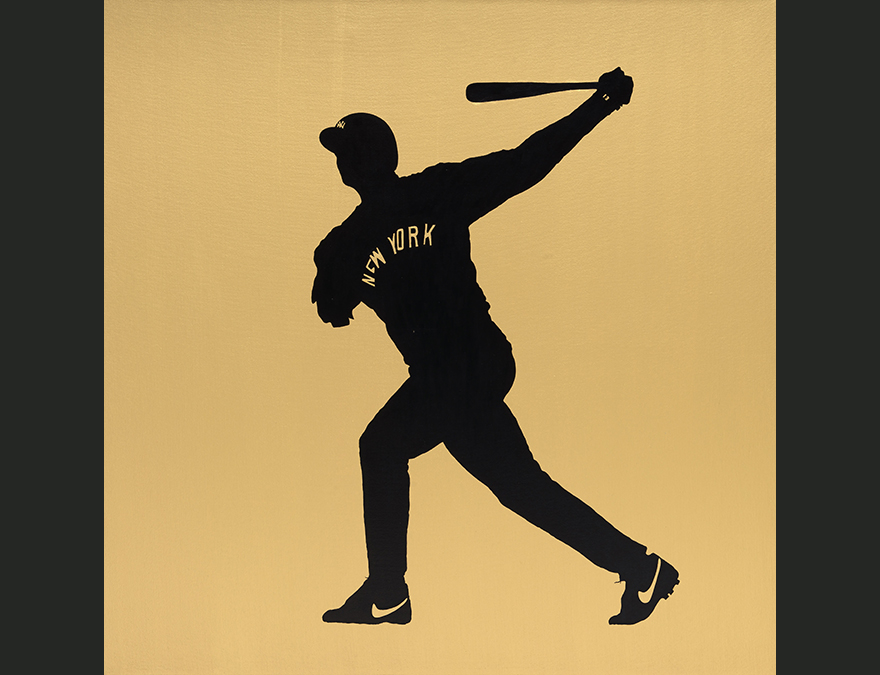 Silhouette of a baseball player