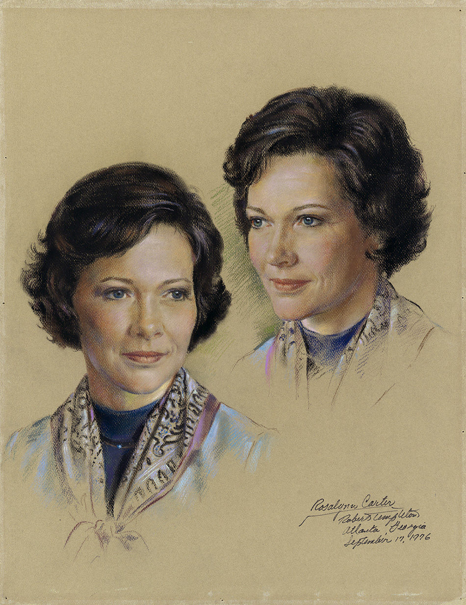 two head views of a woman with short brown hair