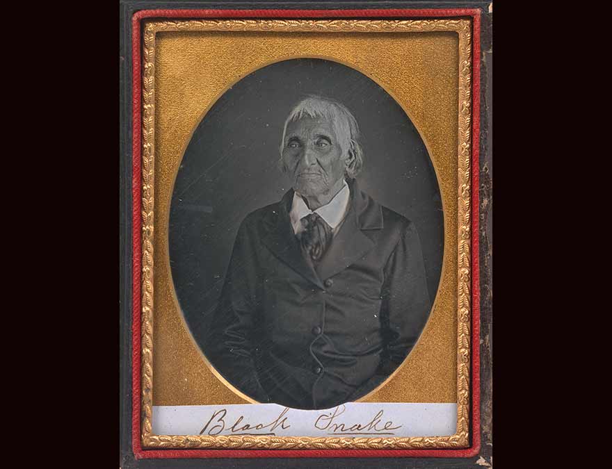 Daguerreotype of a Native American man