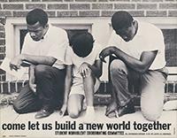 small group of Black people kneeling on the street