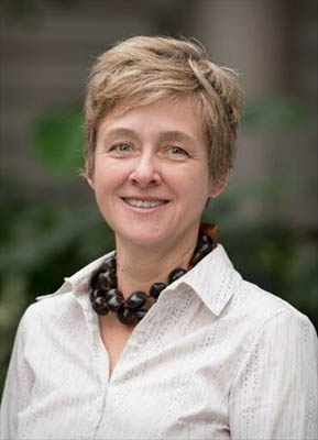 blond woman with short hair