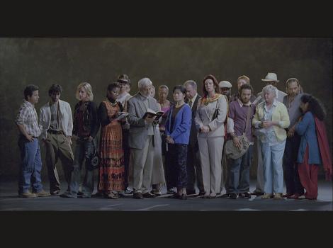 People standing in a line