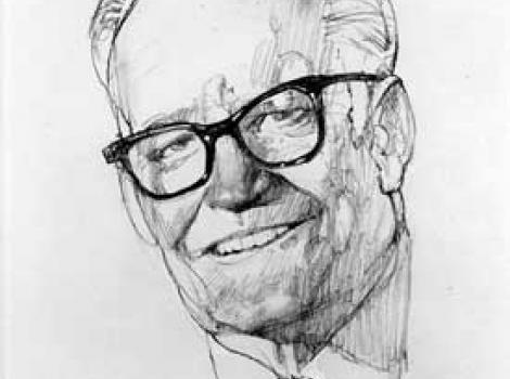 Portrait of Barry Goldwater, pencil drawing