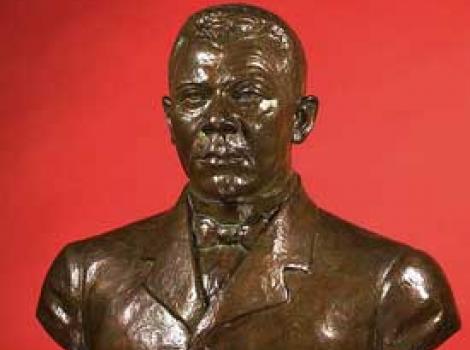 Bronze bust of Booker T. Washington