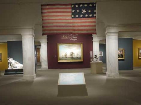 17 star, 17 stripe flag in "1812" A Nation Emerges" exhibition