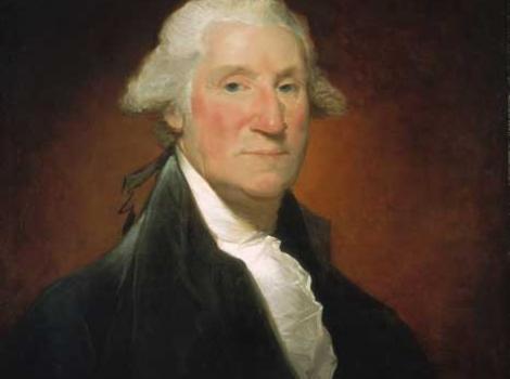 Painted portrait of Gilbert Stuart