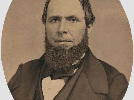 Photo portrait of  Domingo Ghirardelli in circular frame