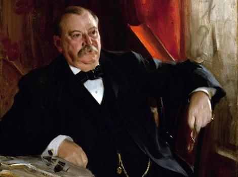 Painted portrait of Grover Cleveland