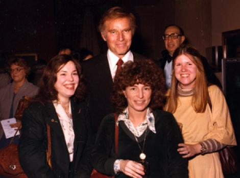 Charlton Heston and Smithsonian staff