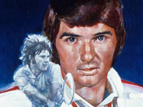 Painted portrait of Jimmy Connors