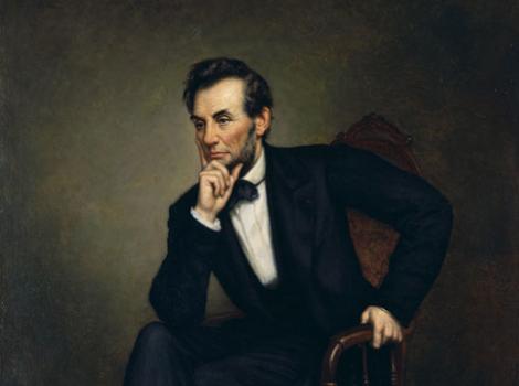 Portrait of seated Lincoln