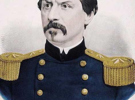 Color lithograph of George McClellan