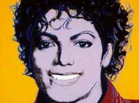 Silkscreen portrait of Michael Jackson by Andy Warhol