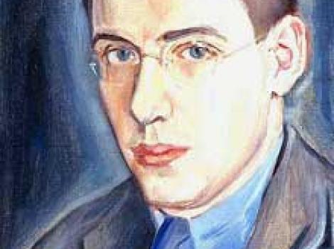 Painted portrait of Ogden Nash