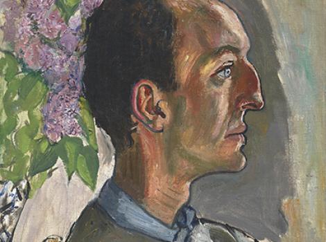 Portrait of a man in profile looking to the right