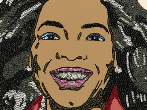 "Oprah Winfrey" by Mickalene Thomas