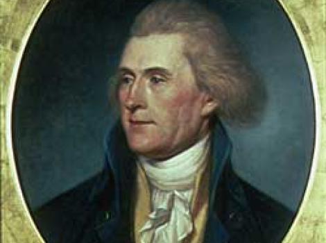 Painted portrait of Thomas Jefferson