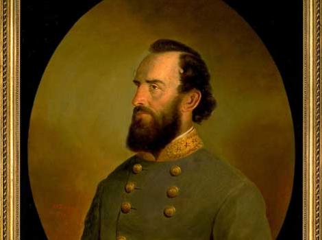 Painted portrait of Stonewall Jackson