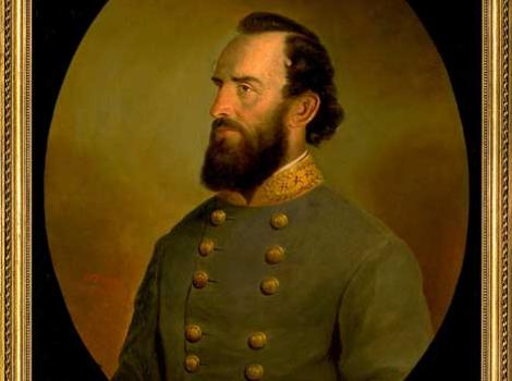 Painted portrait of Stonewall Jackson