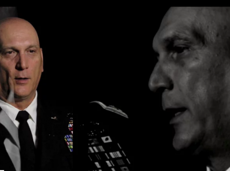 Still image from "The Network" by Lincoln Schatz, showing General Ray Odierno