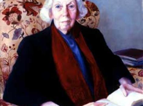 Painted portrait of Eudora Welty