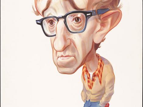Caricature portrait of Woody Allen