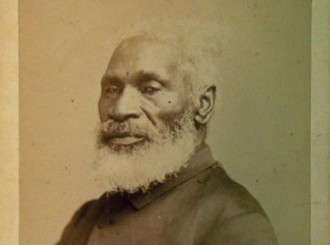 Old black and white photo of a man in three-quarter view