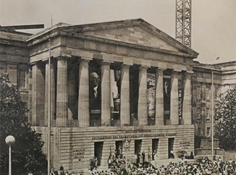 Sepia tinted photograph of the Patent Office Building
